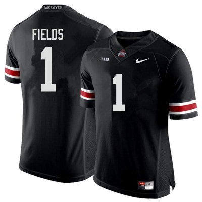 NCAA Ohio State Buckeyes Men's #1 Justin Fields Black Nike Football College Jersey LBA7645IY